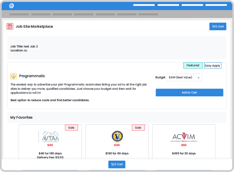 Post your job ad to 25,000+ job boards in a single transaction